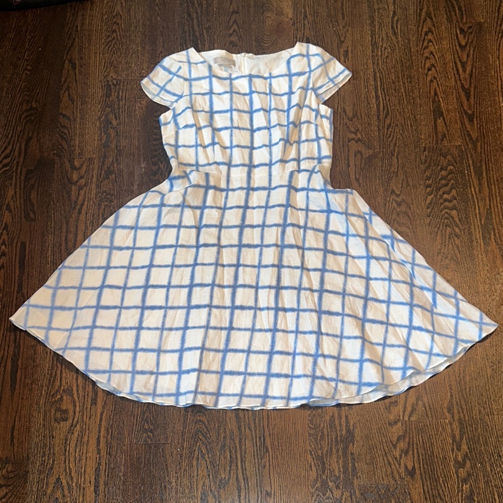 NWT Hobbs Wessex Blue Plaid White